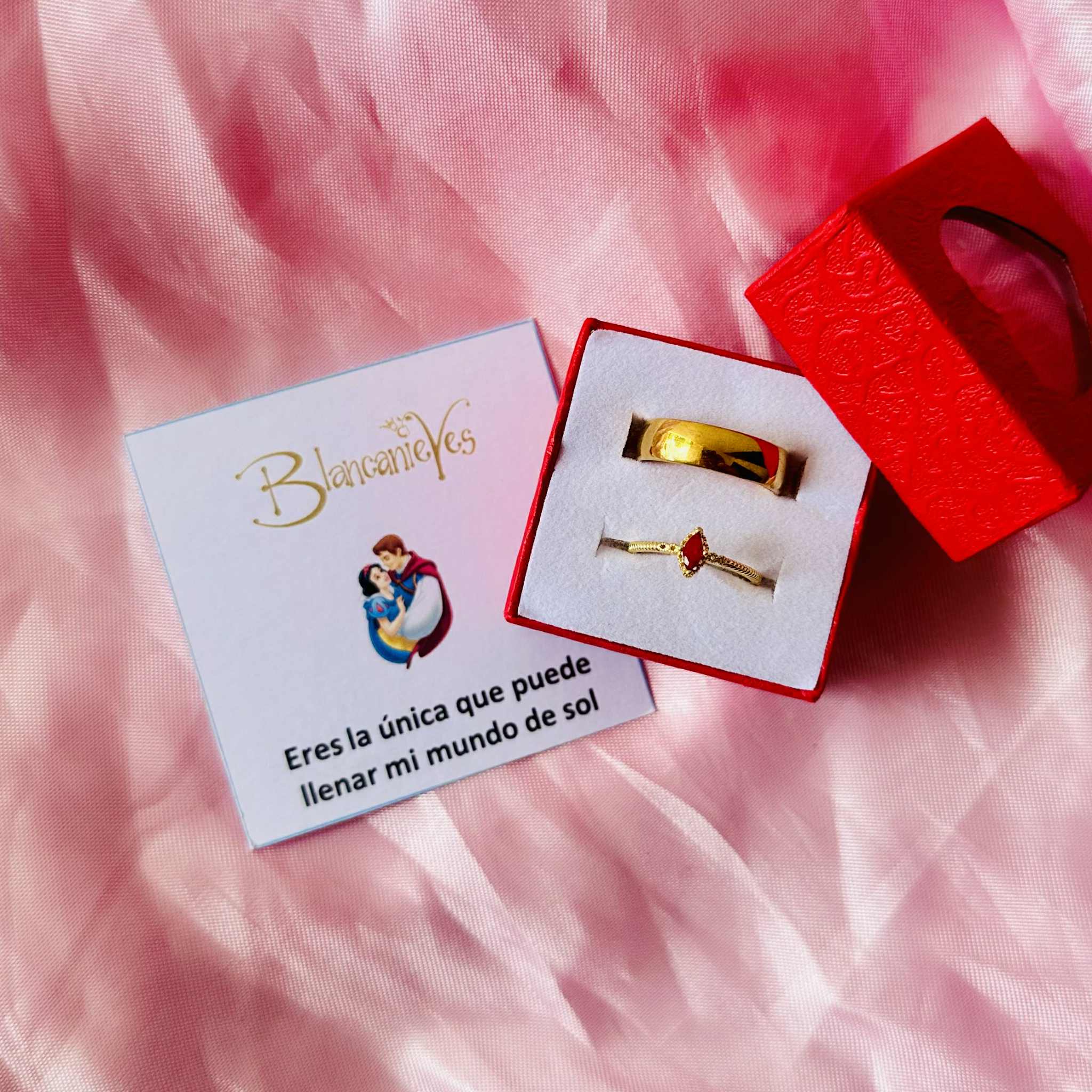 Duo de anillos blanca nieves