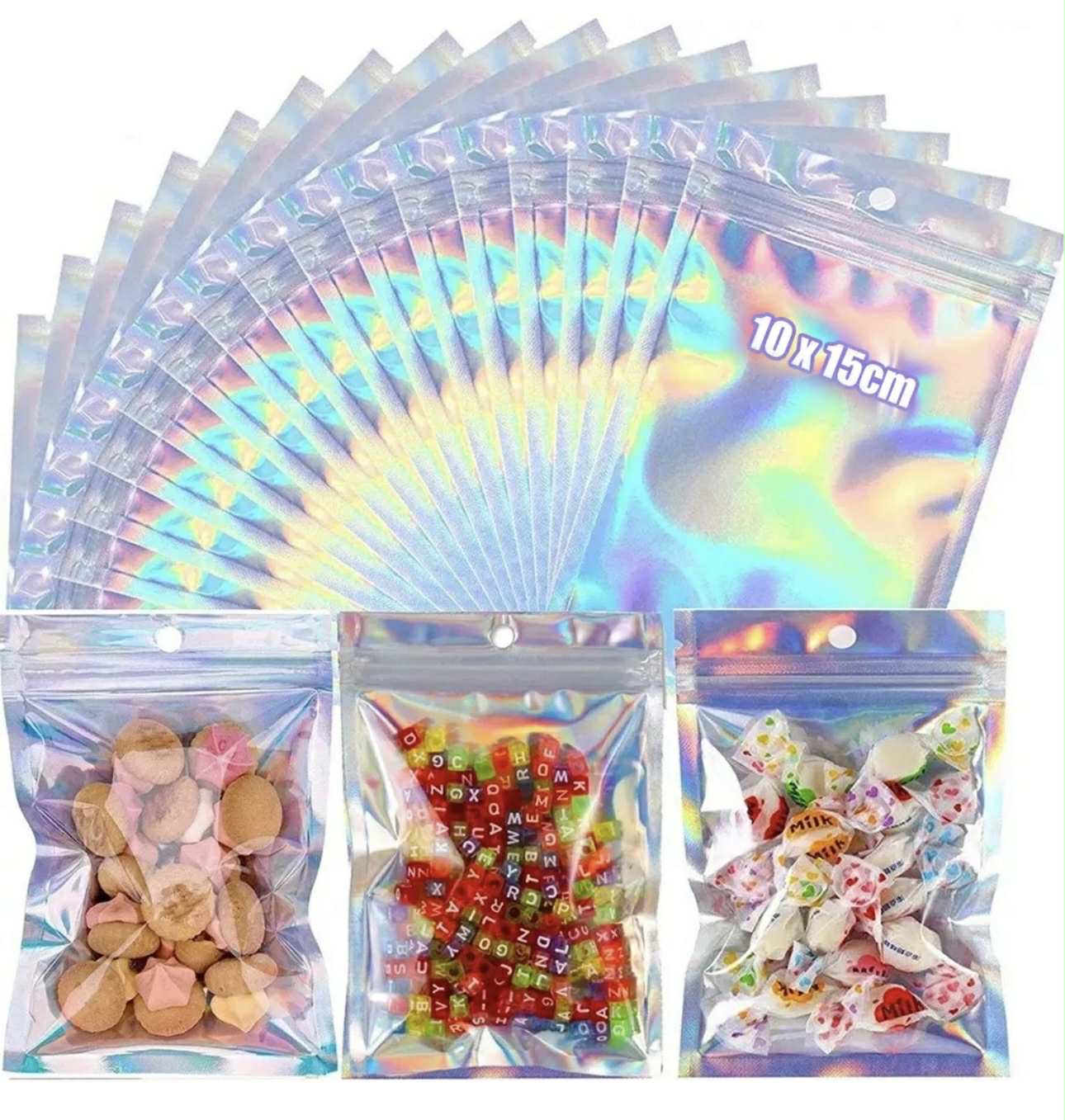 Bolsas Holograficas 100 piezas